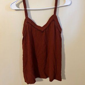 Maurices Burnt Orange Cut Out Tank Top